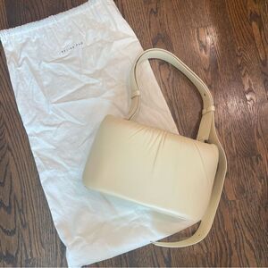 REJINA PYO Ellis Bag Cream Soft Leather Puffy Adjustable Handle Bag